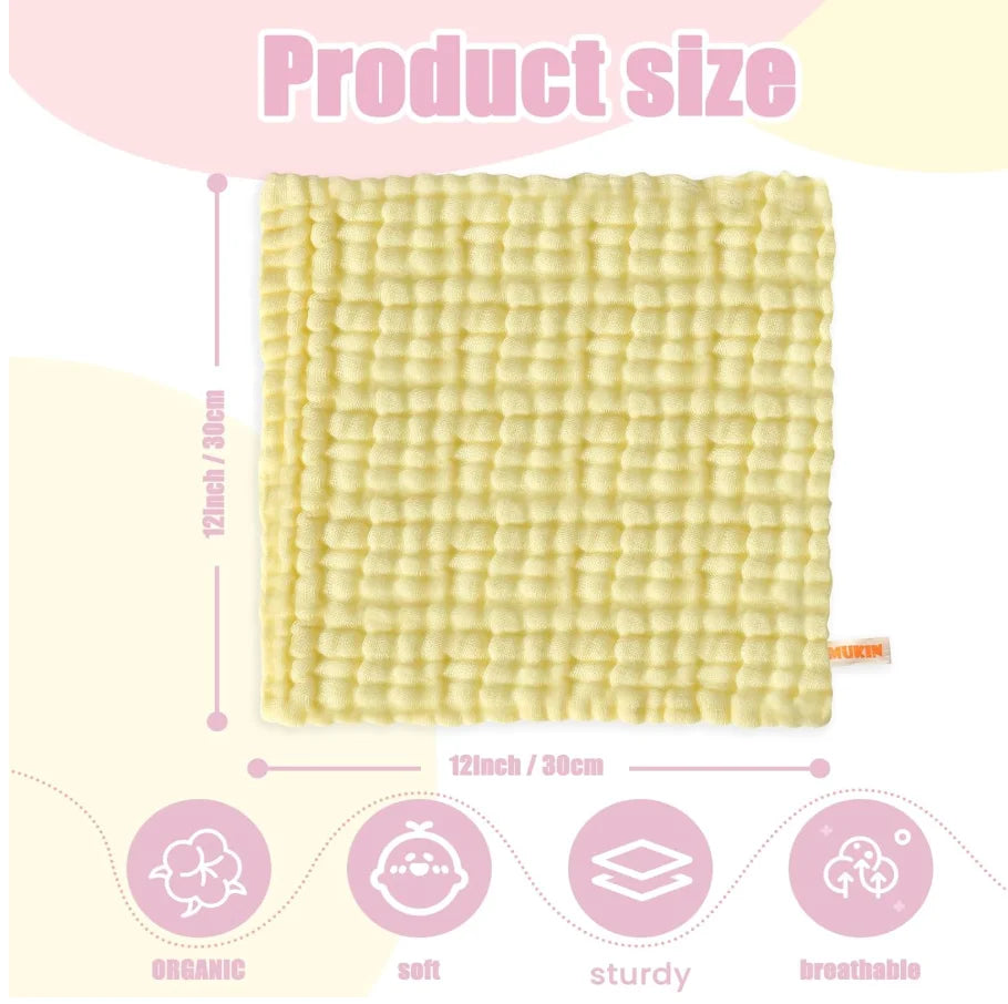 Natural Cotton Baby Washcloths