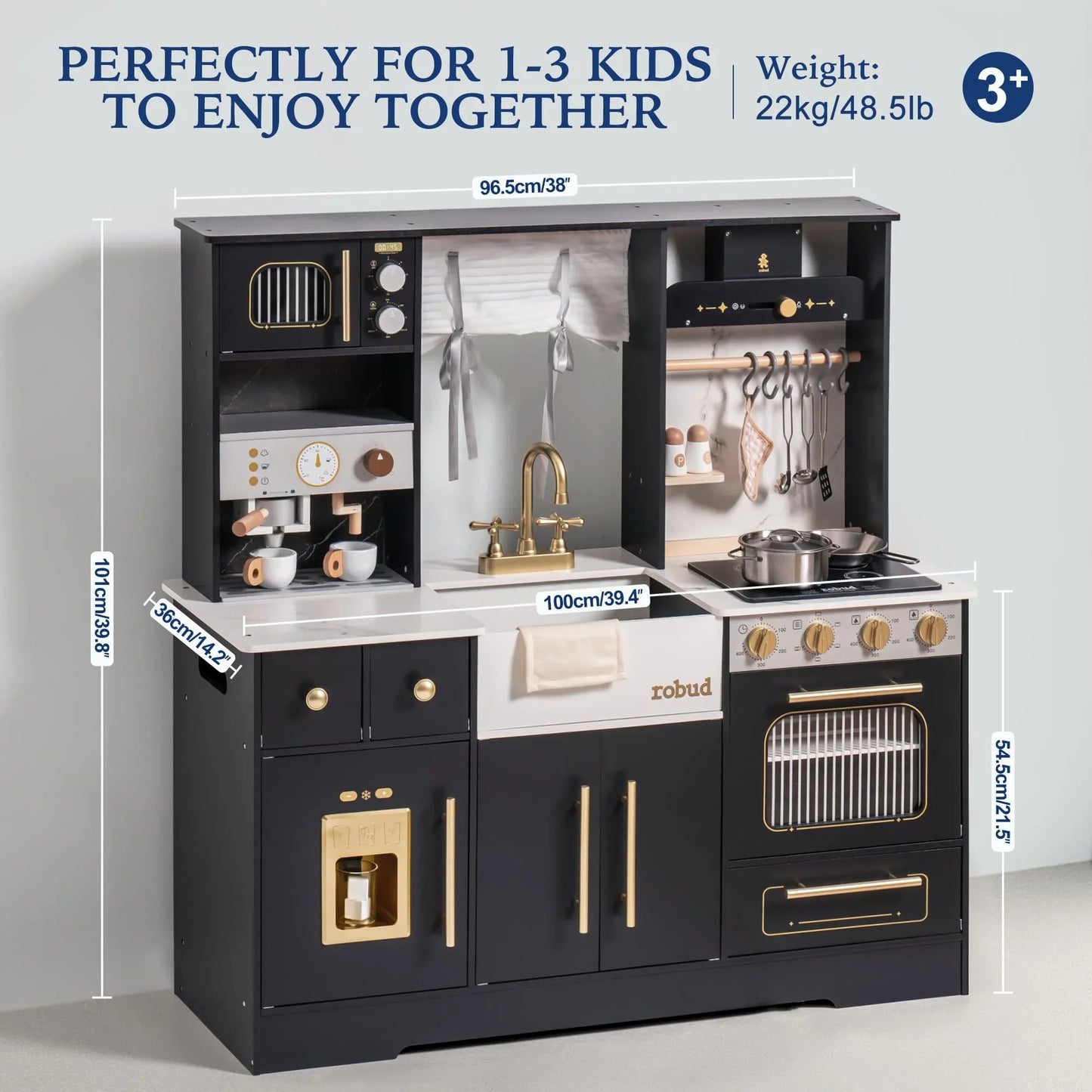 Kid's Play Kitchen with Wash Basin