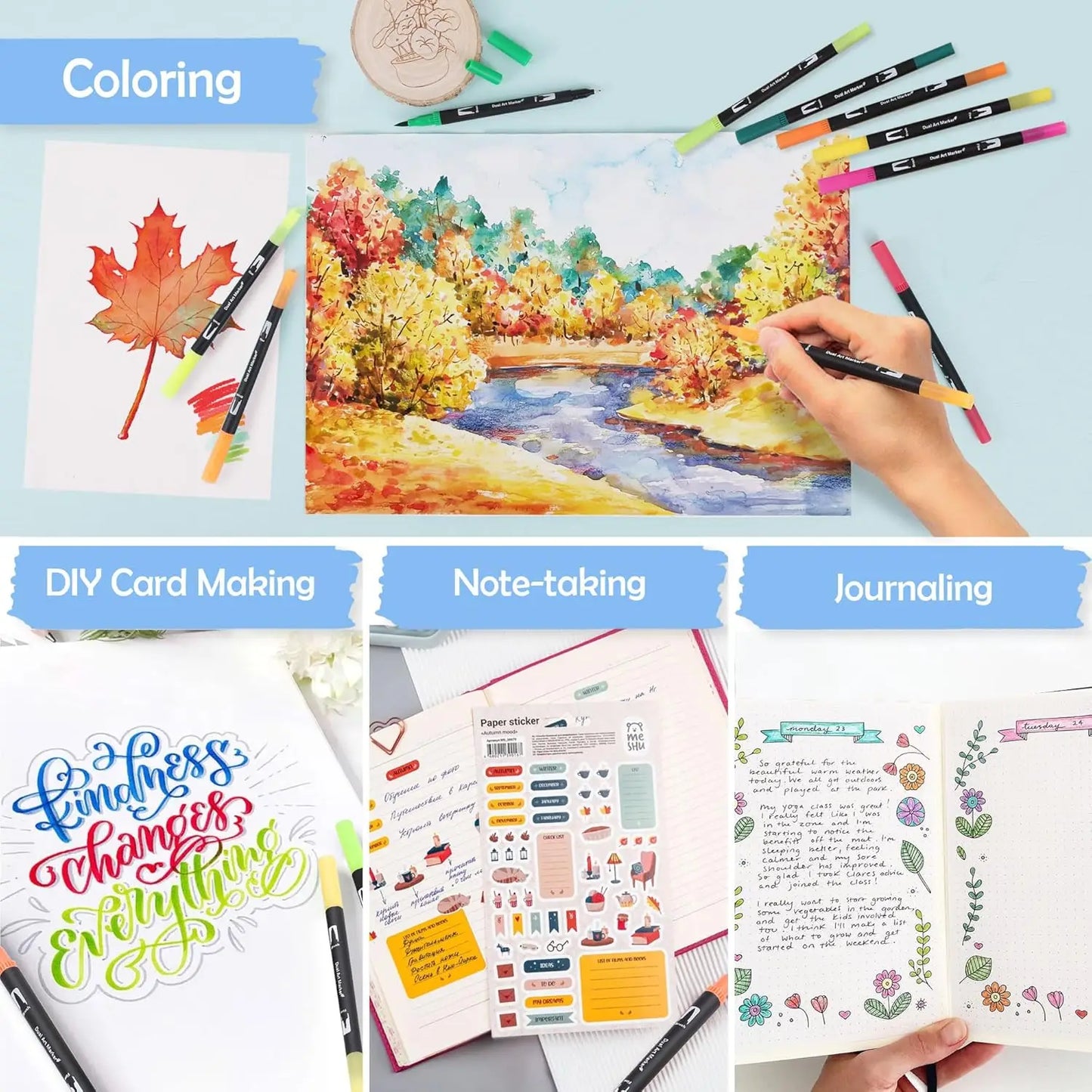 Double Ended Art Marker Pens Set