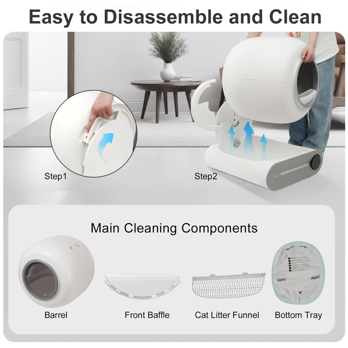 Automatic, Self-Cleaning, Smart Litter Box