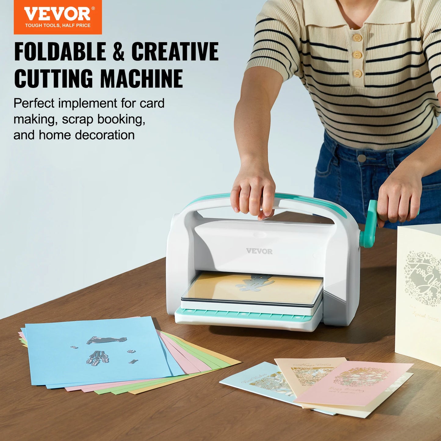 6/9in Manual Die Cutting Embossing Machine, Mini Opening, Scrapbook Handmake Tools for DIY Art Craft