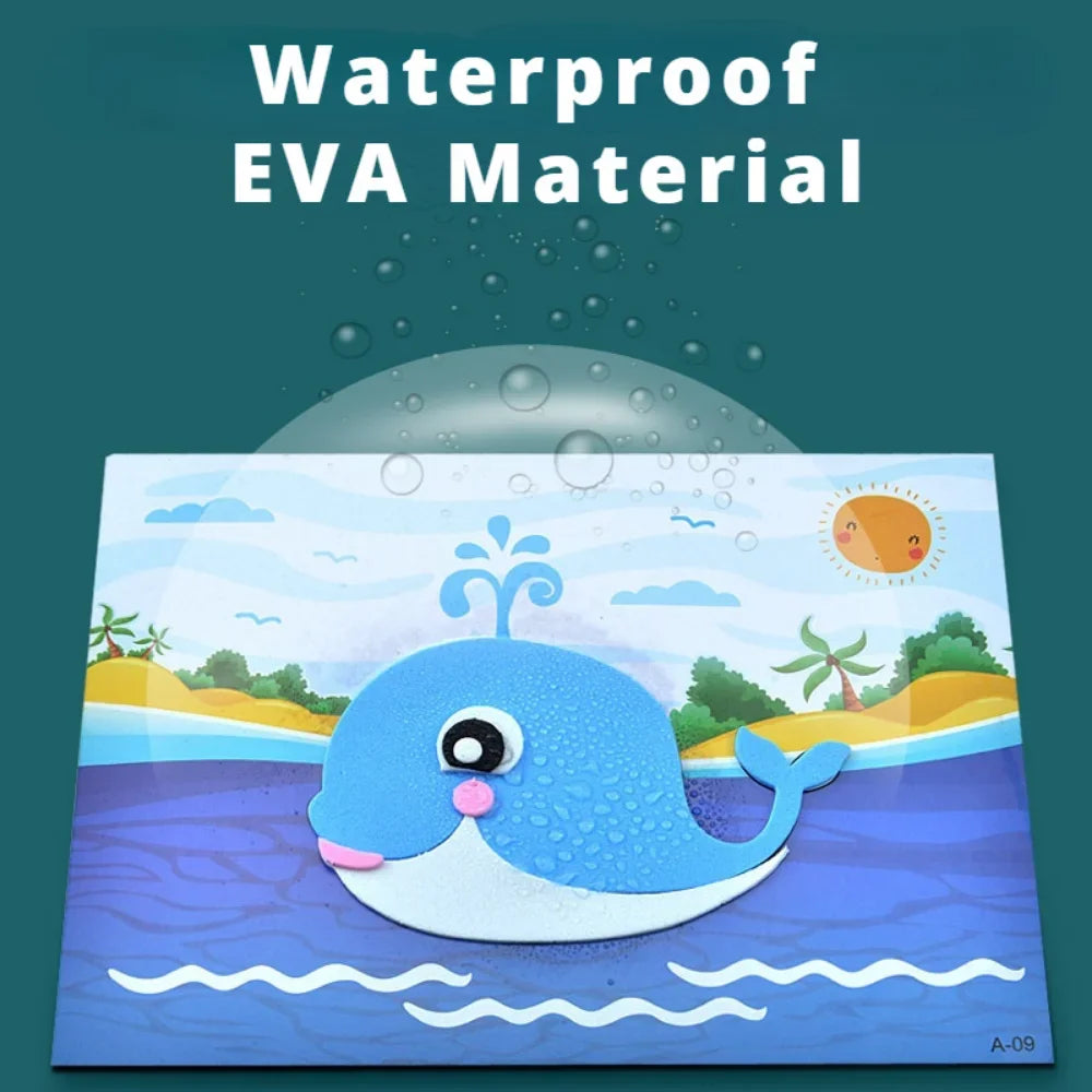 10Pcs Kids 3D EVA Foam Stickers, Educational Puzzle Games