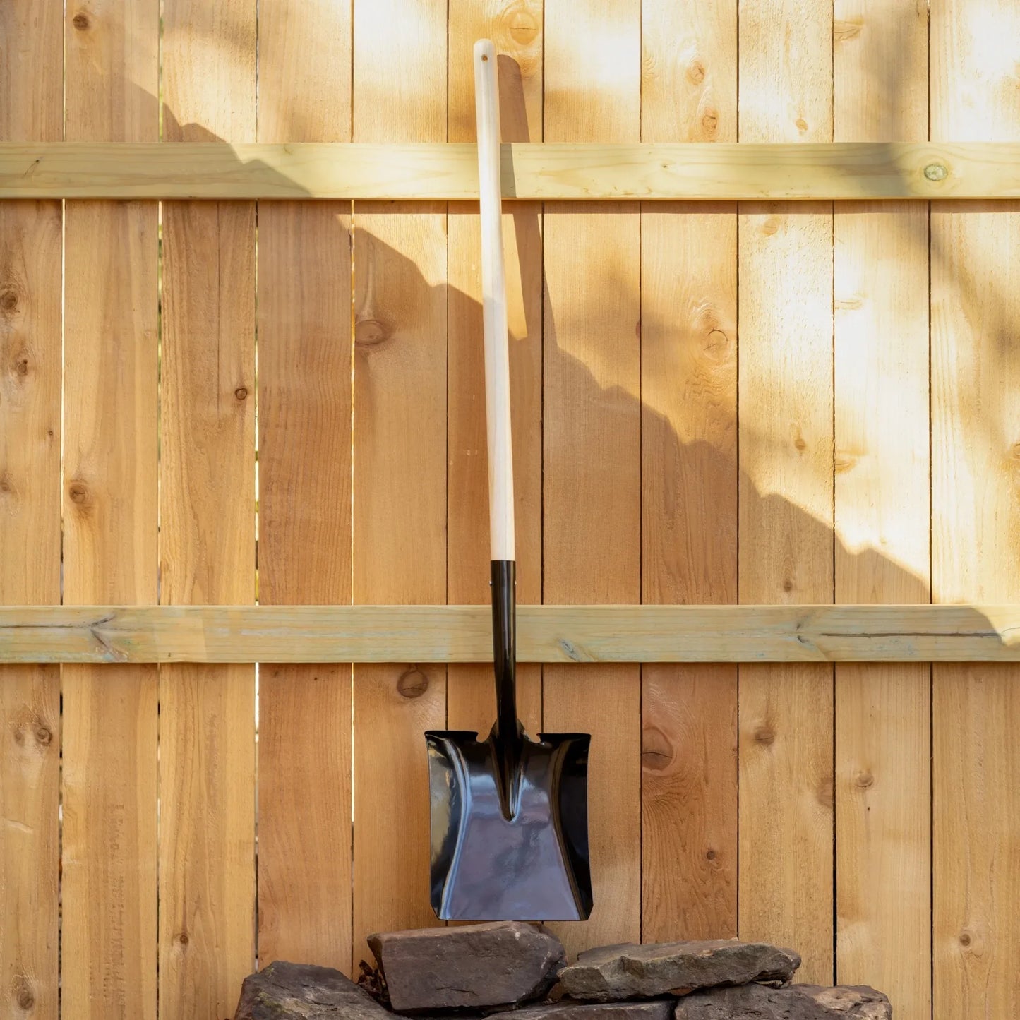 Square steel shovel