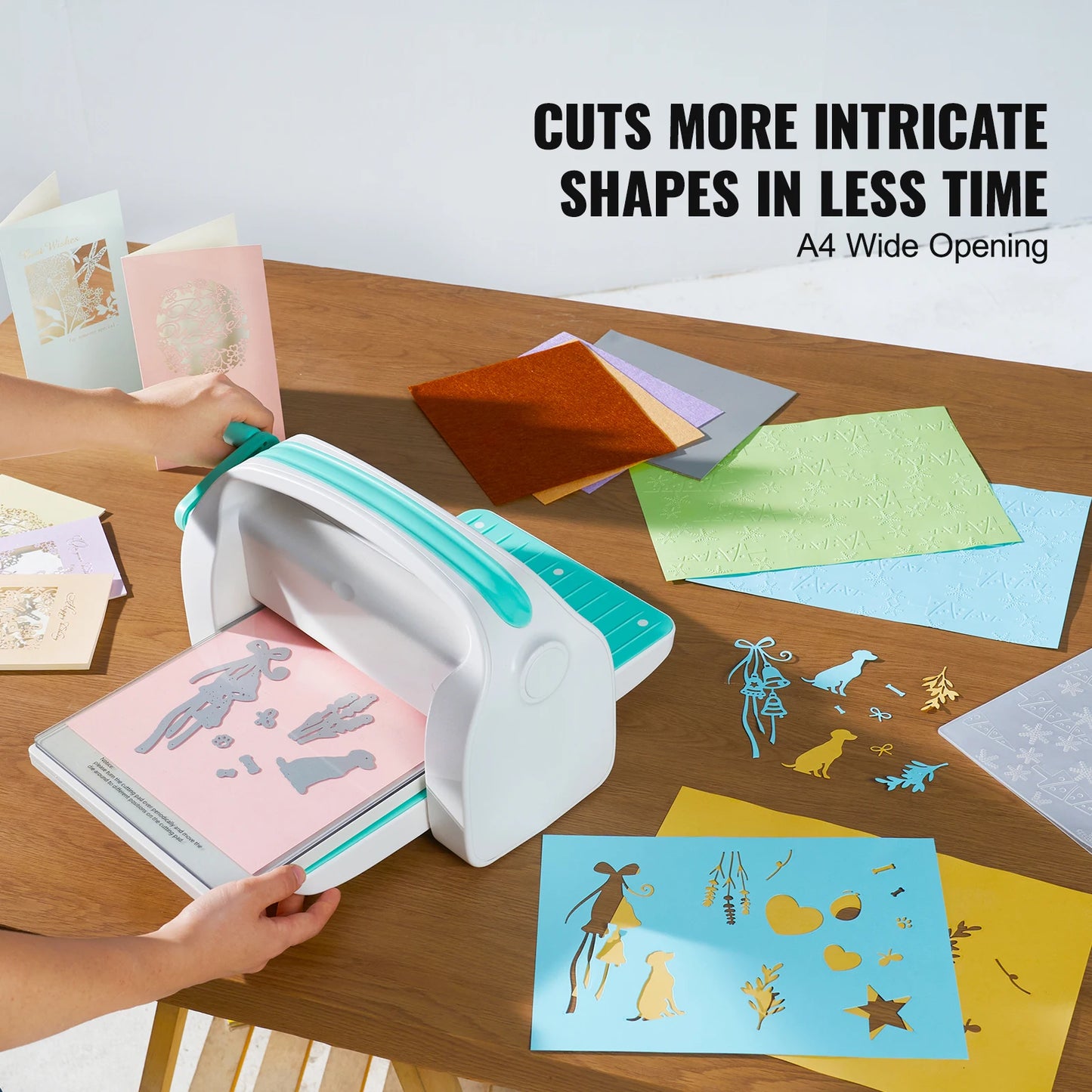 6/9in Manual Die Cutting Embossing Machine, Mini Opening, Scrapbook Handmake Tools for DIY Art Craft