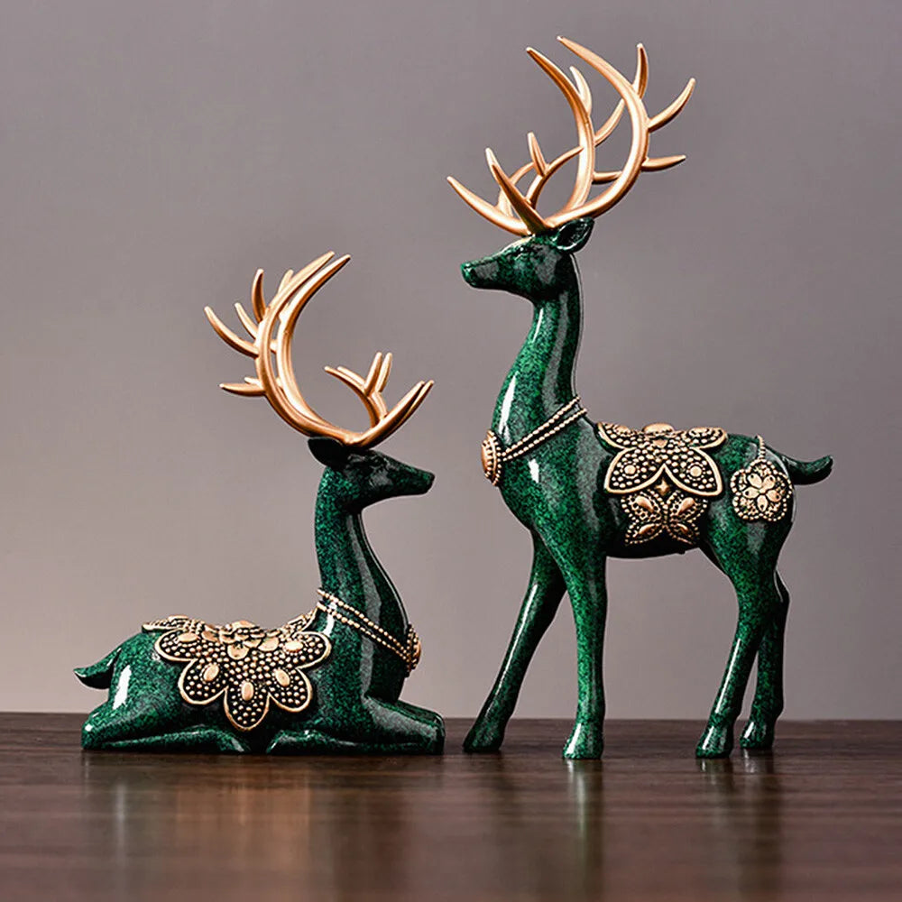 Home Tabletop Lucky Deer Statues