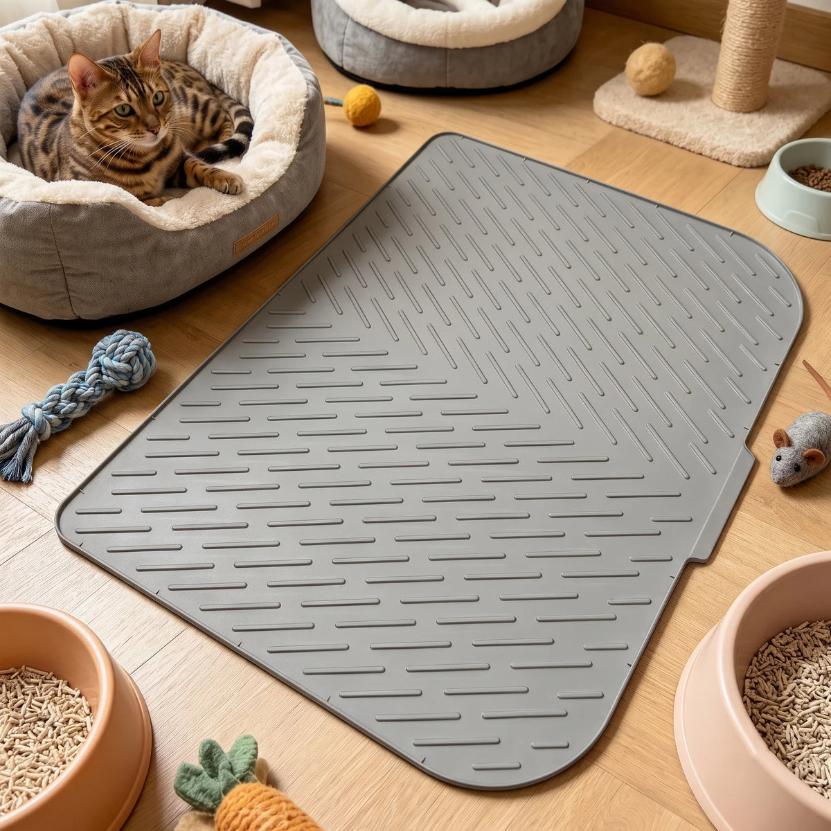 Large, Silicone Cat Litter Mat