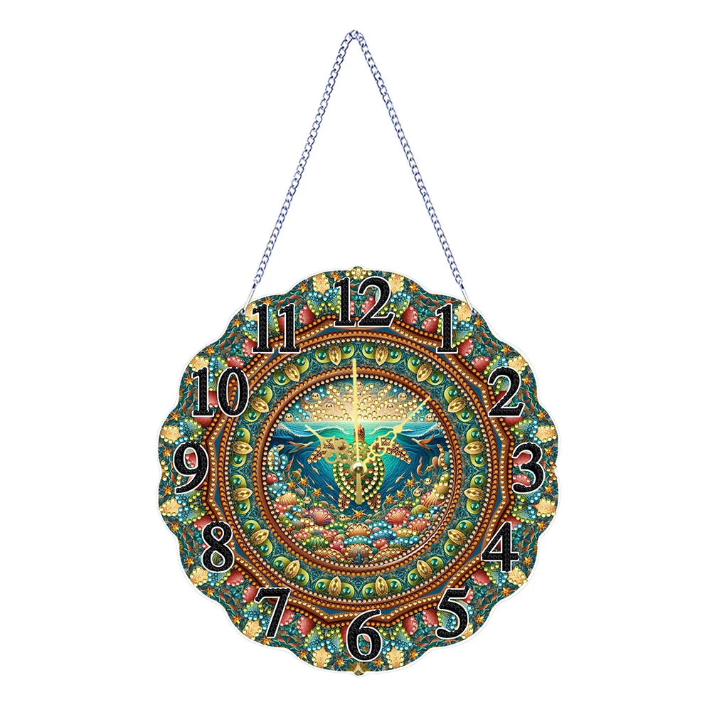 2D Flat DIY Clock Diamond Painting
