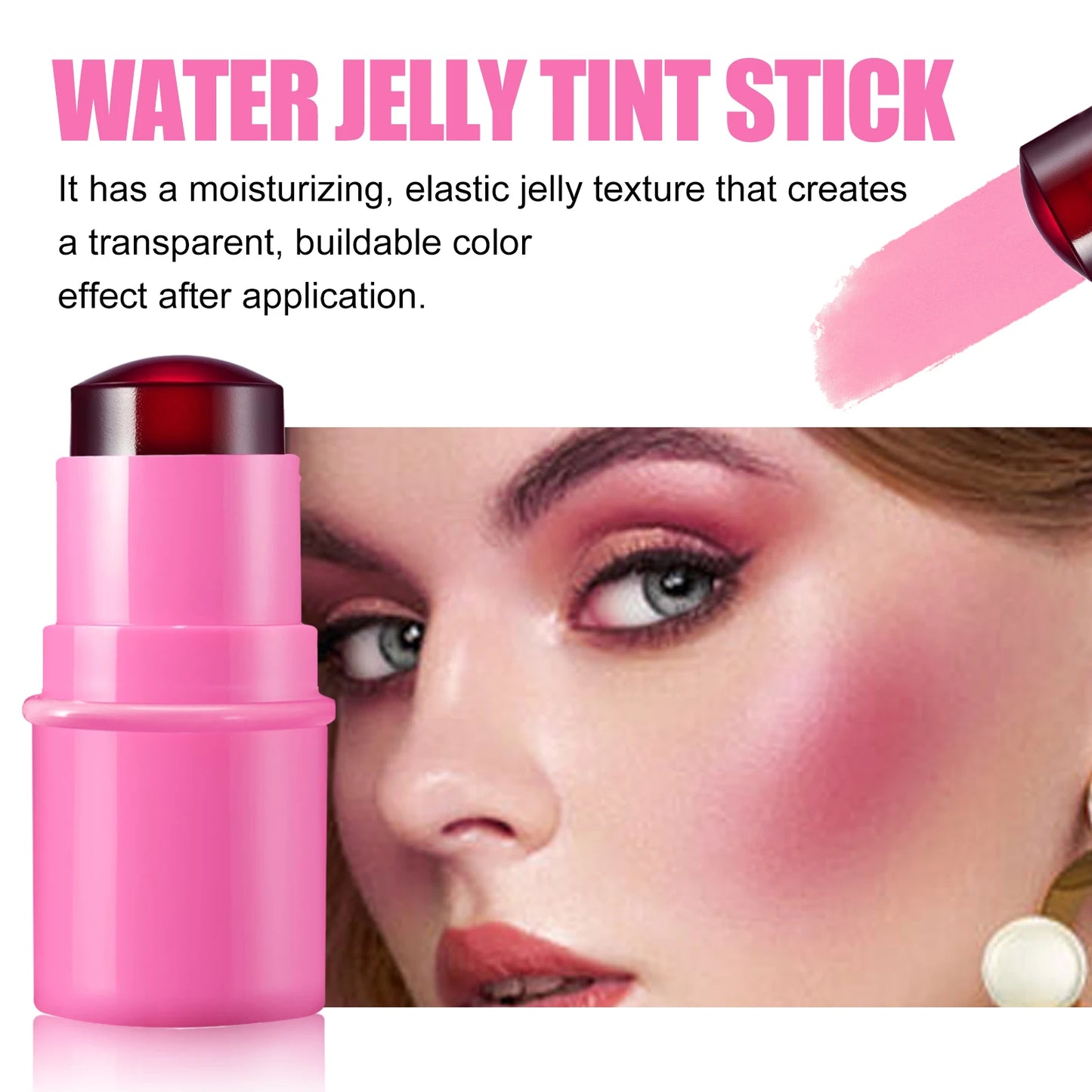 Silky Matte, Pearl Blush Stick Cream for Lips and Cheeks
