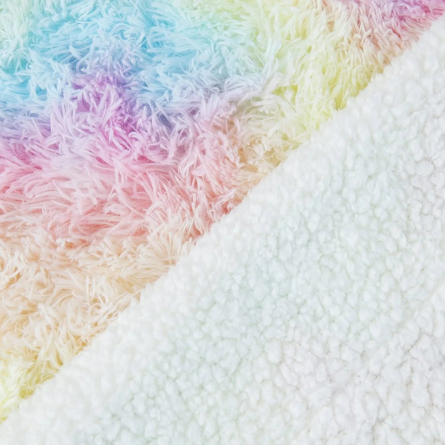 Soft Fuzzy Blanket For Girls, Throw Blankets For Couch, Sofa, Bed, Colorful and Lightweight