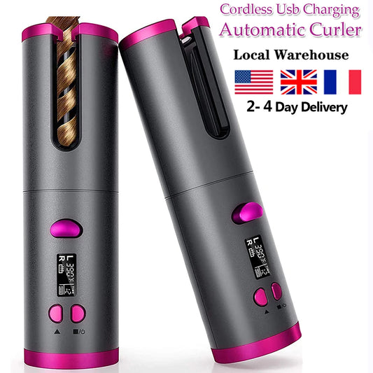 Cordless Portable Automatic Hair Curler