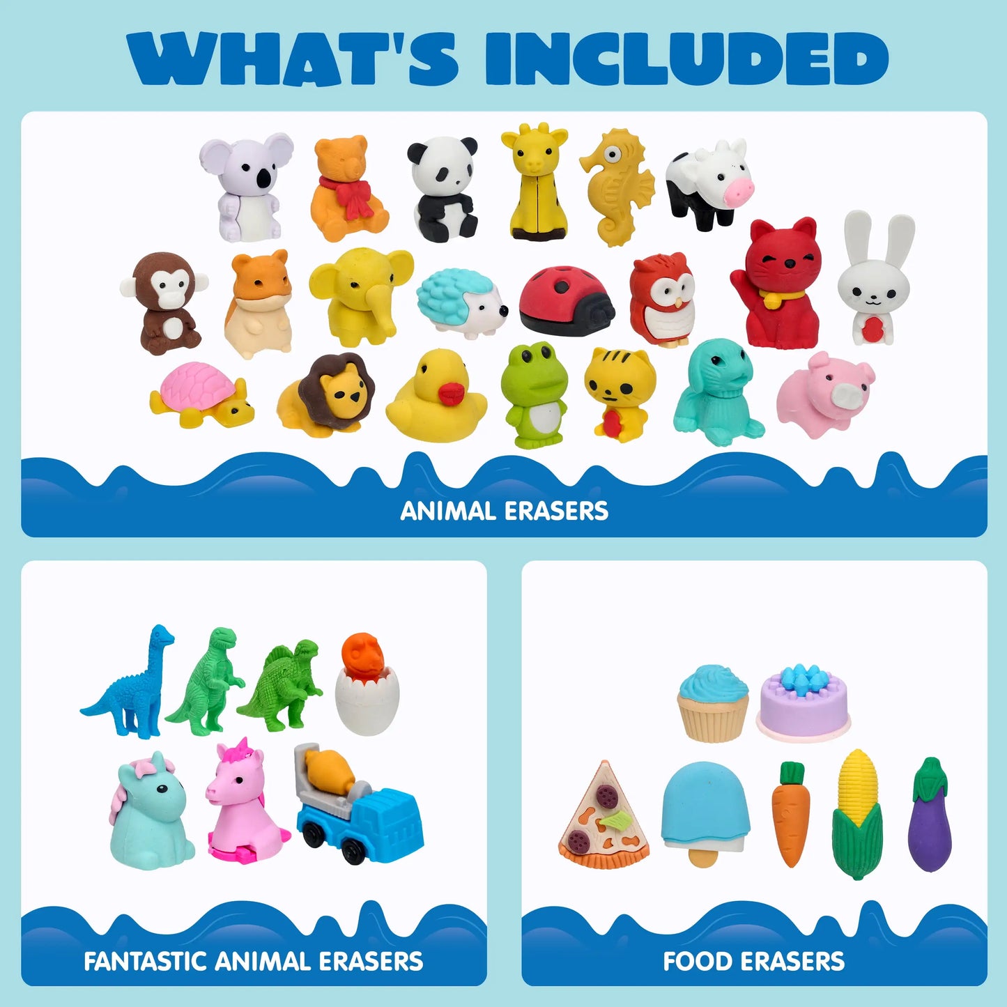 36 Pcs 3D Erasers