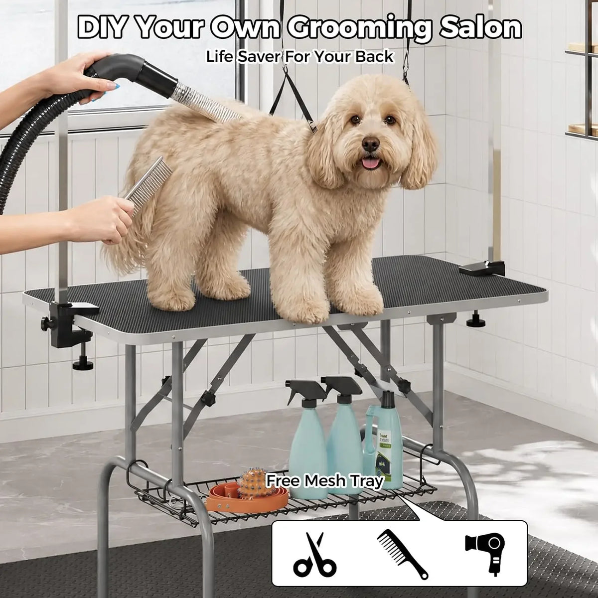 42 Inch, Foldable Dog Grooming Table
