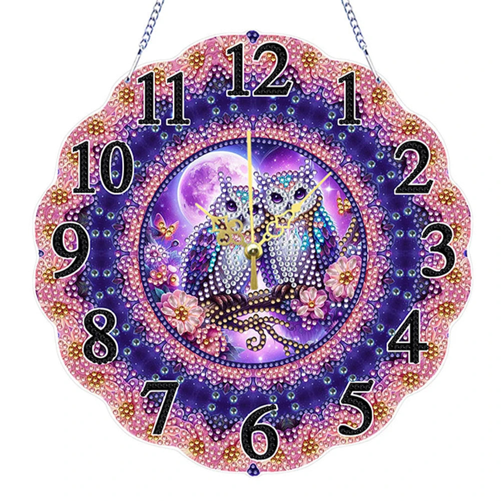 2D Flat DIY Clock Diamond Painting