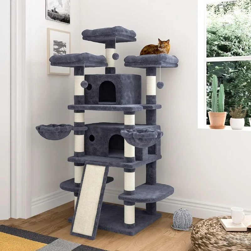 68 Inches Multi-Level, Large Cat Tree Tower