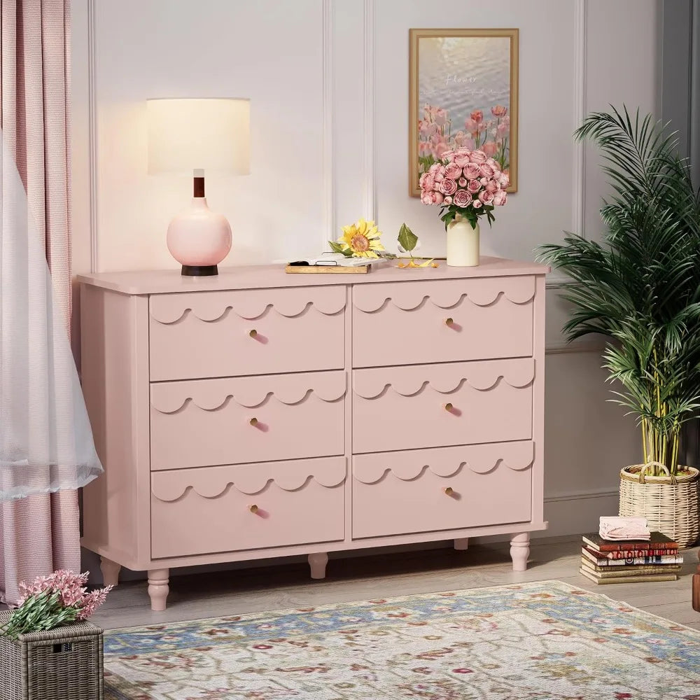 Girls Scalloped Dresser Drawers
