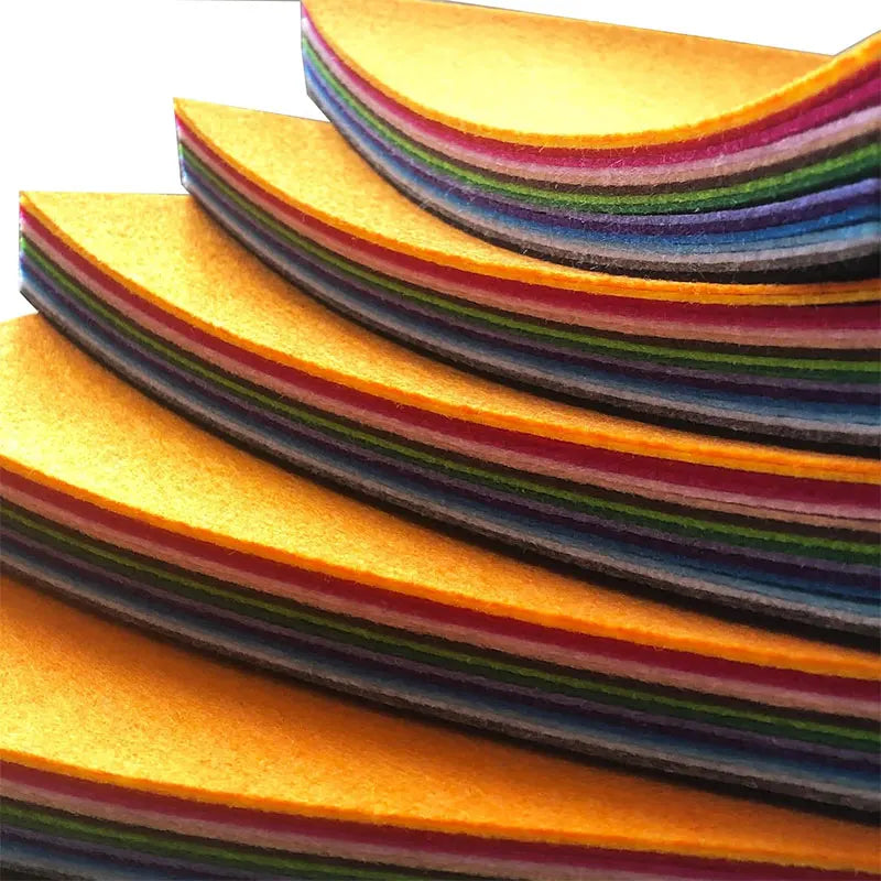 10-40Pcs Assorted Color Felt Fabric Sheets 1mm Thick