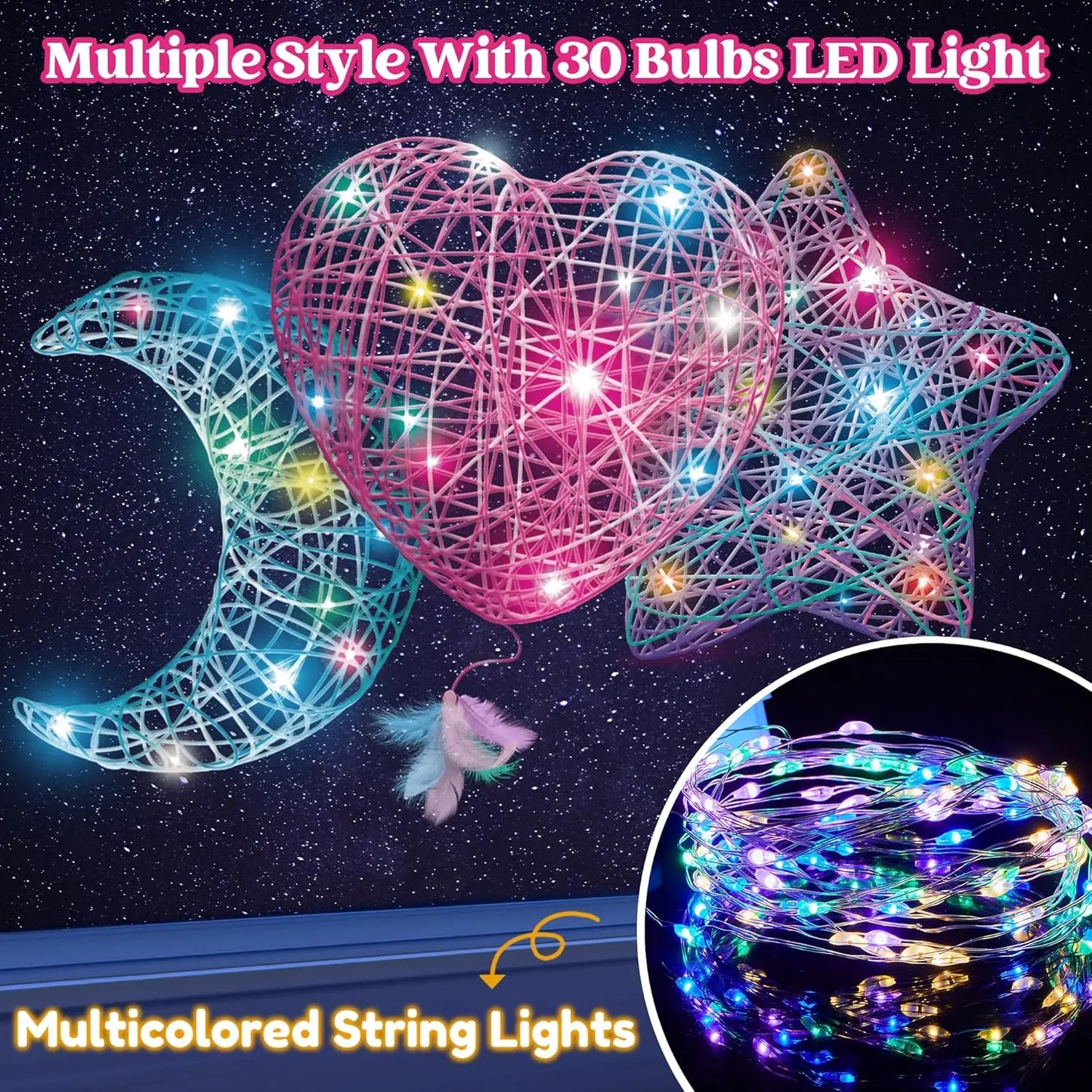 3D Light Up, String Art Kit for Kids
