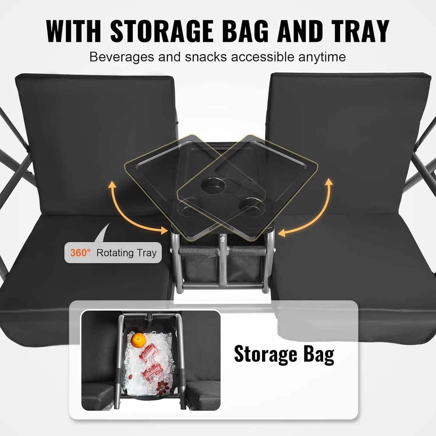 2-Seat Patio Swing Chair