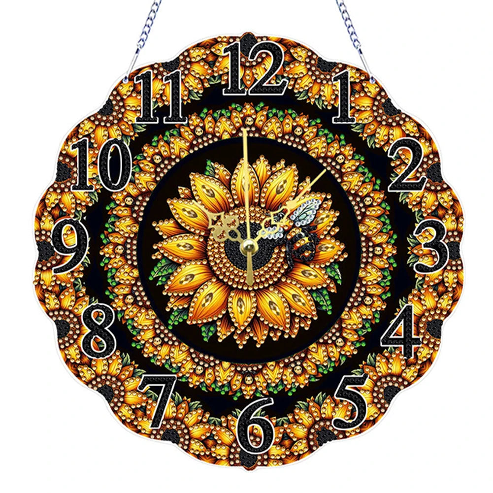 2D Flat DIY Clock Diamond Painting
