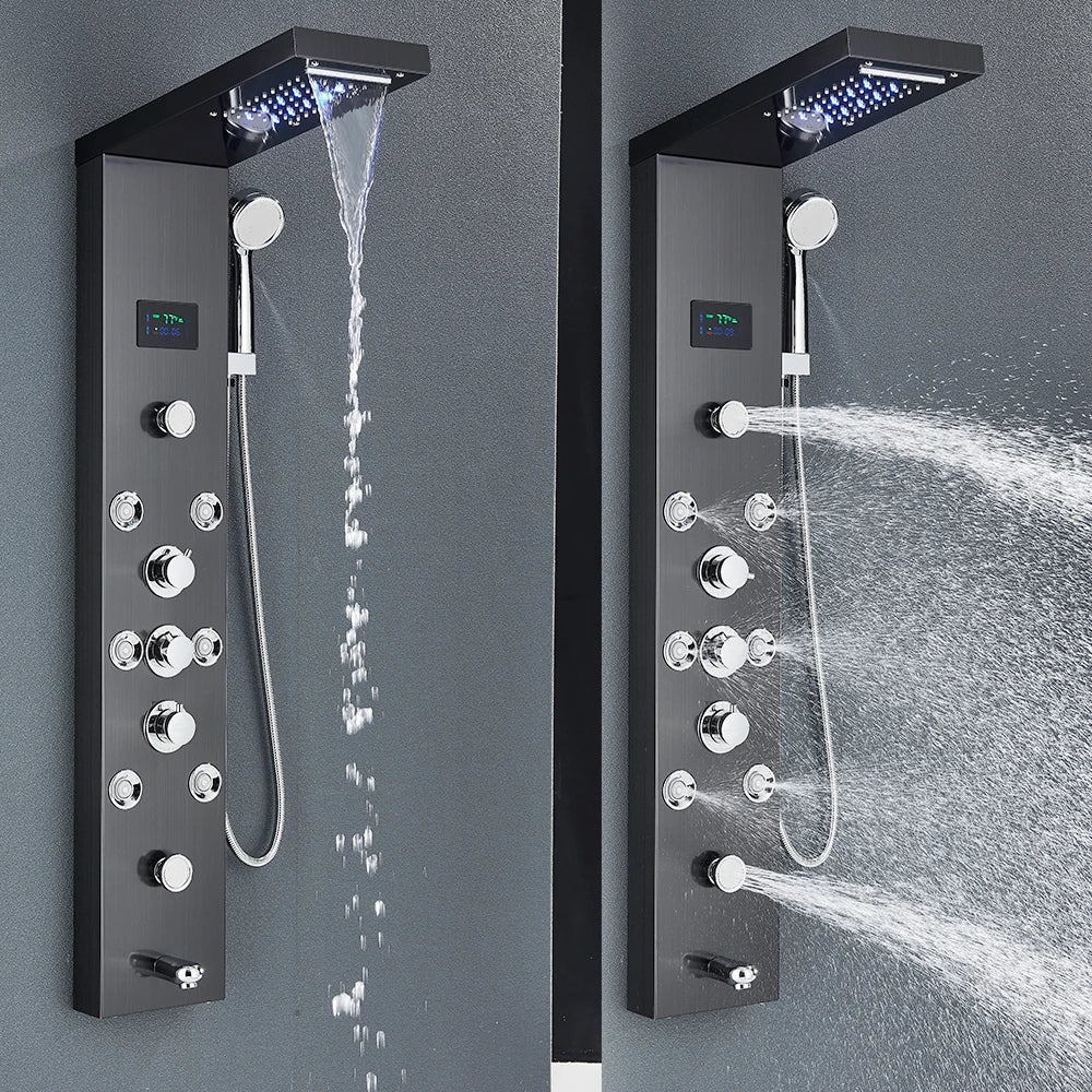 LED Shower Panel Tower System Faucet