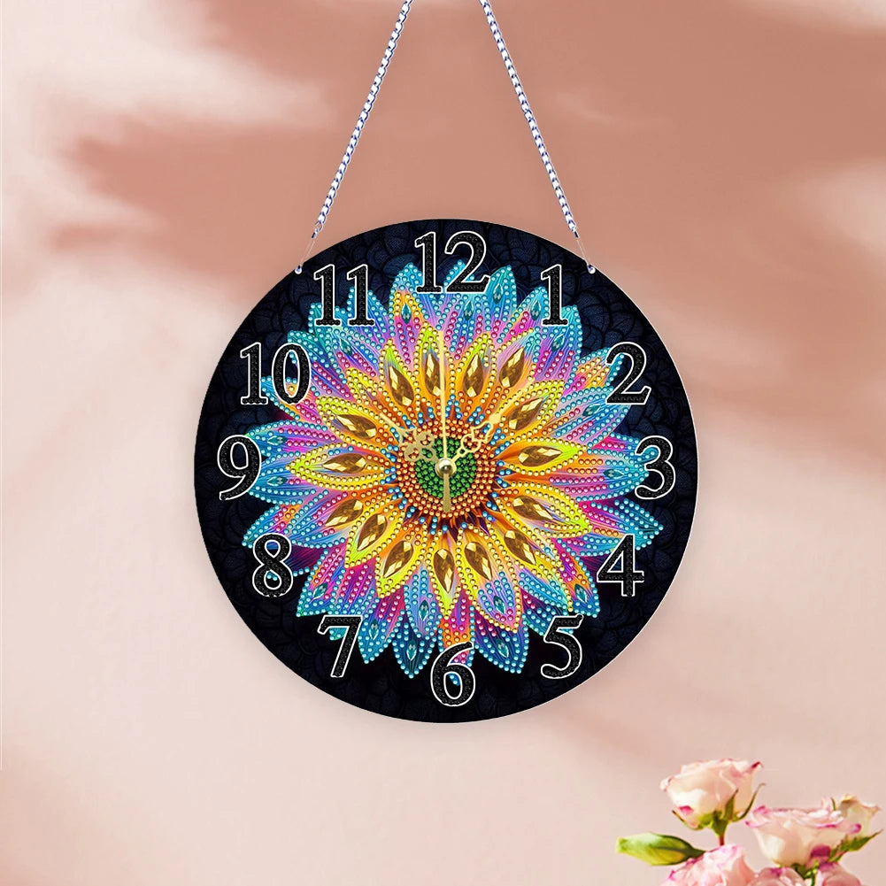 2D Flat DIY Clock Diamond Painting