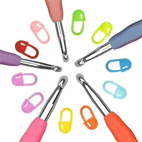 Large Ergonomic Crochet Hooks Set with 5 Sizes