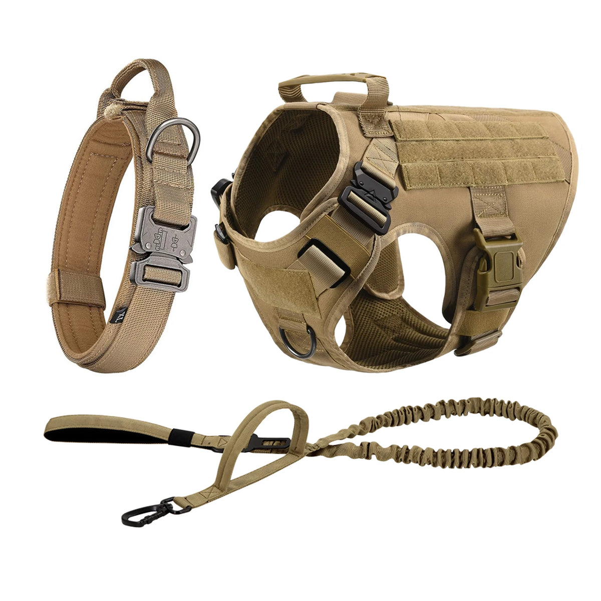 Tactical Dog Harness, Collar, Leash