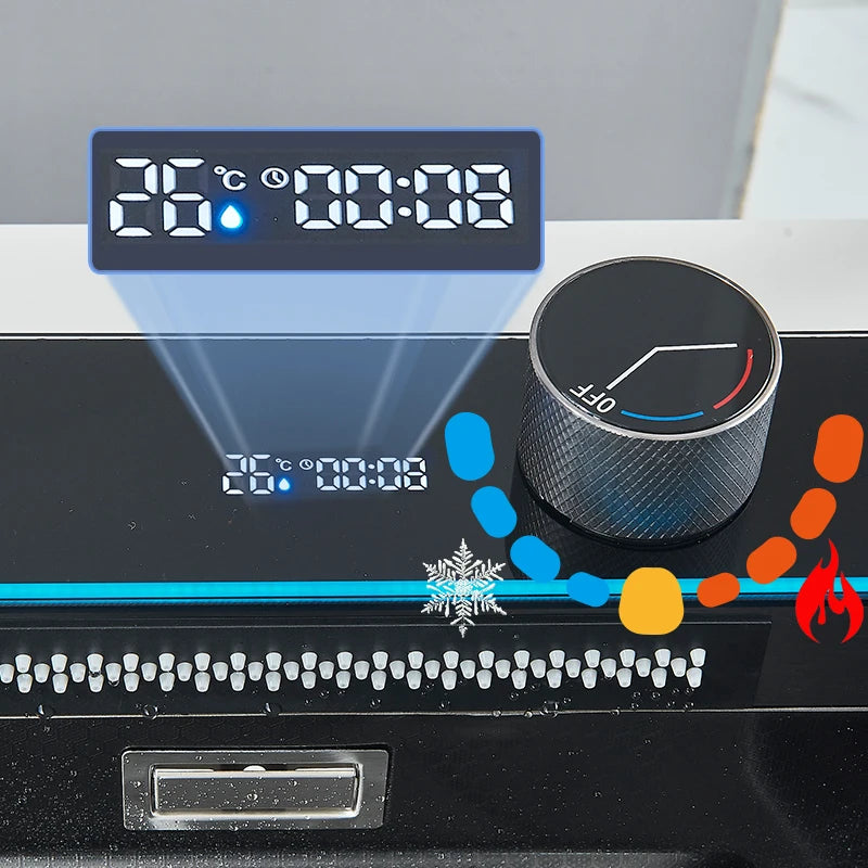 Stainless Steel Kitchen Sink with Digital Display Waterfall Faucet