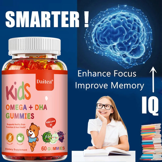 Children's OMEGA+DHA Gummies - Supports The Brain, Joints, Heart, Eyes and Immune System