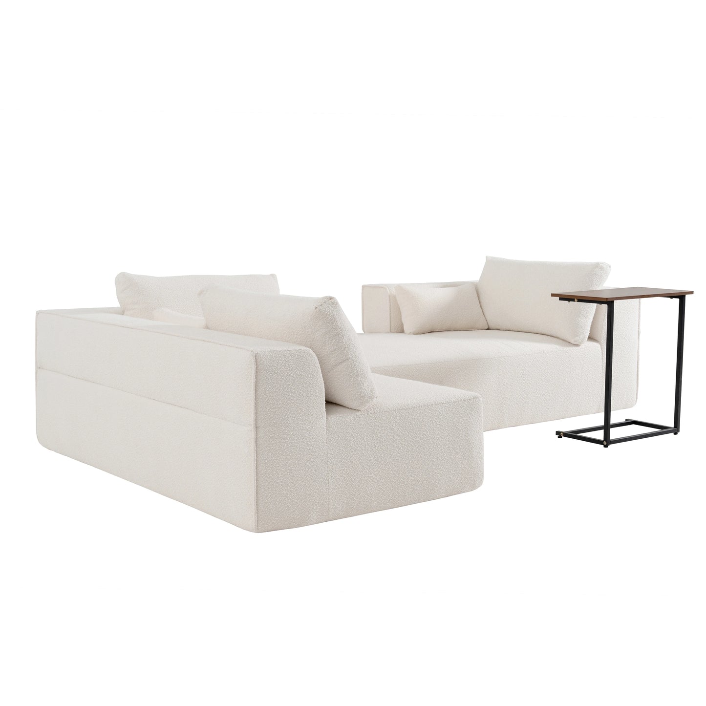 Modular Sectional Sofa with Free Side Table