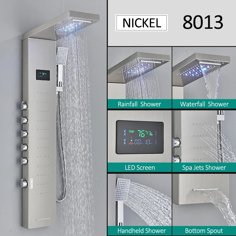 LED Shower Panel Tower System Faucet