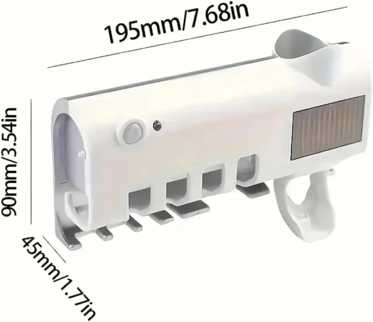 Wall Mounted Toothpaste and Brush Dispenser/Holder