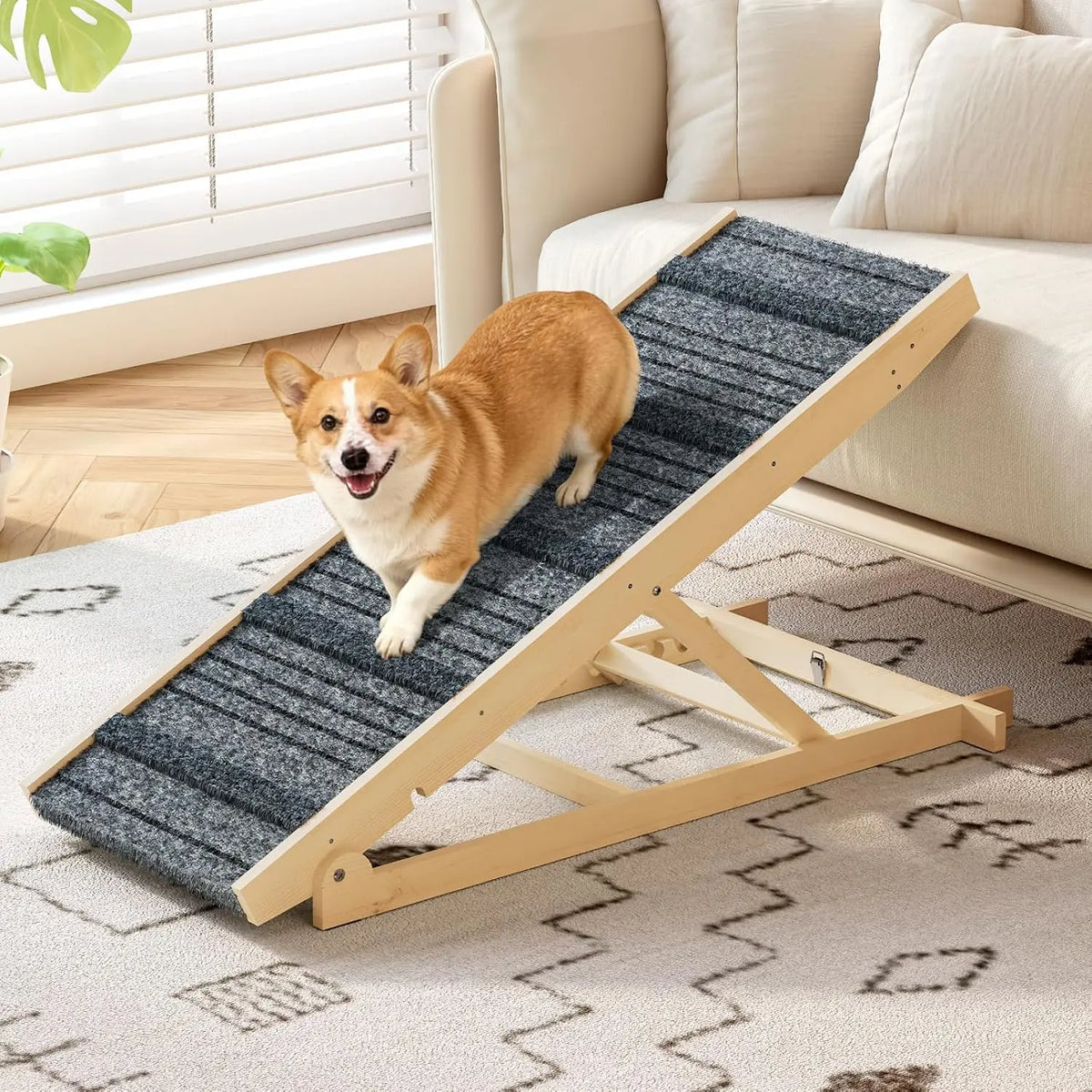 7-Height Adjustable Dog Ramp