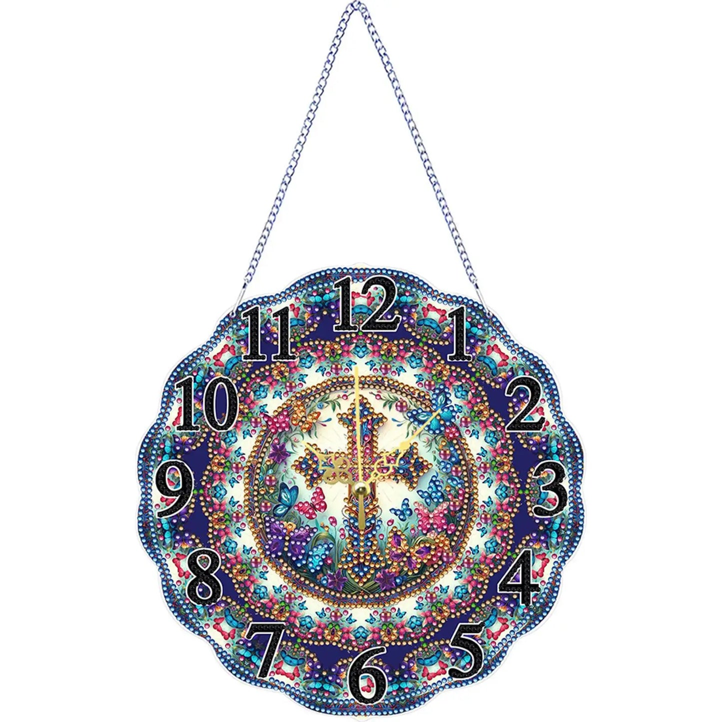 2D Flat DIY Clock Diamond Painting