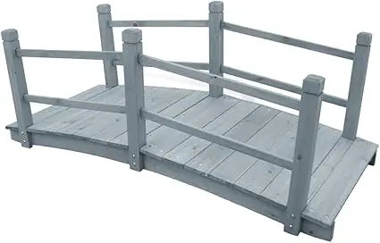 Classic Wooden Garden Bridge