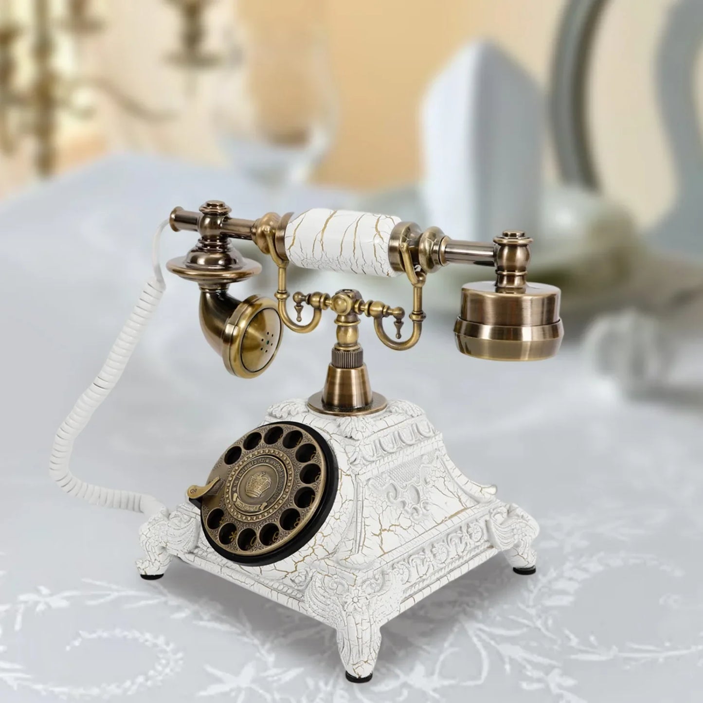 Dial Telephone Old Fashioned Landline Phones Statue