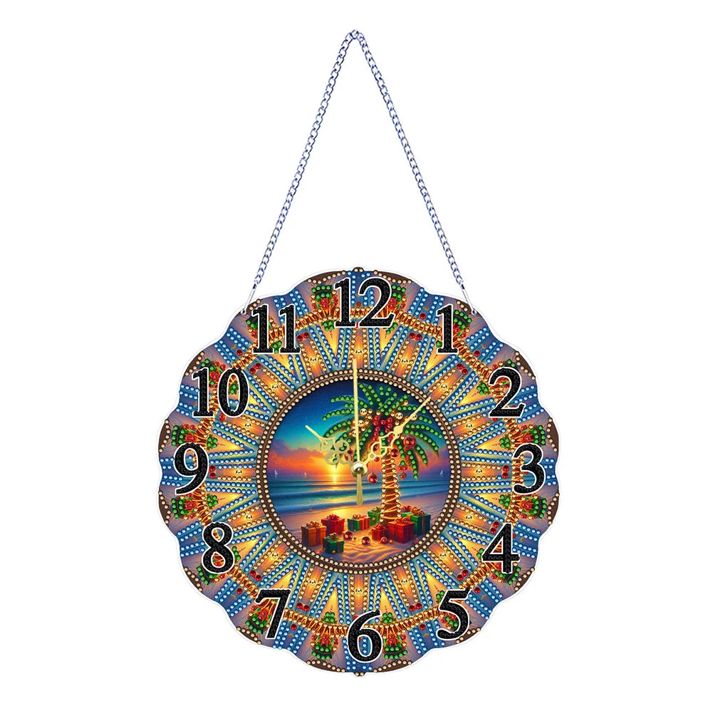 2D Flat DIY Clock Diamond Painting