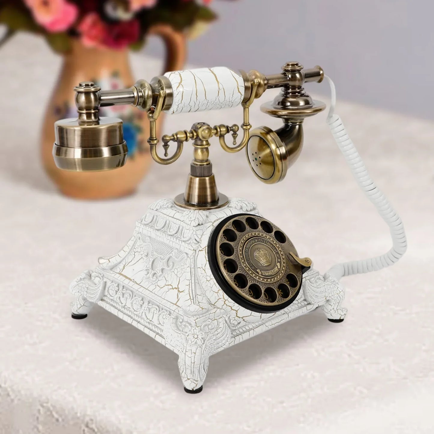 Dial Telephone Old Fashioned Landline Phones Statue