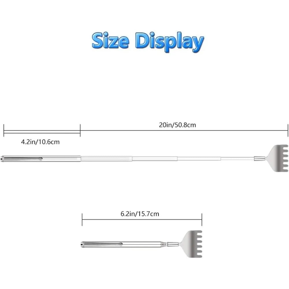 3 Pack of Portable, Telescopic, Metal Back Scratcher/Hand Massager