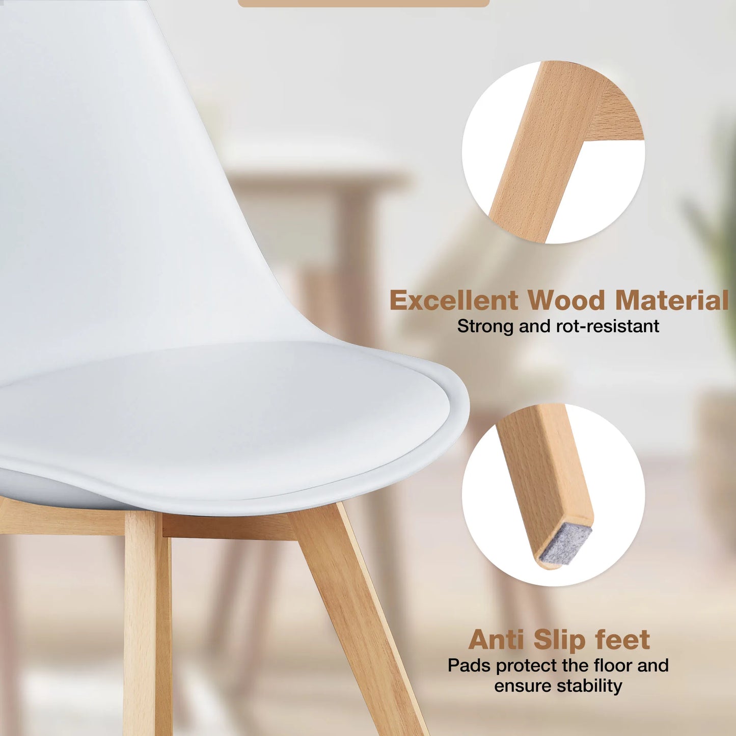 Leather Dining Chairs Set of 4