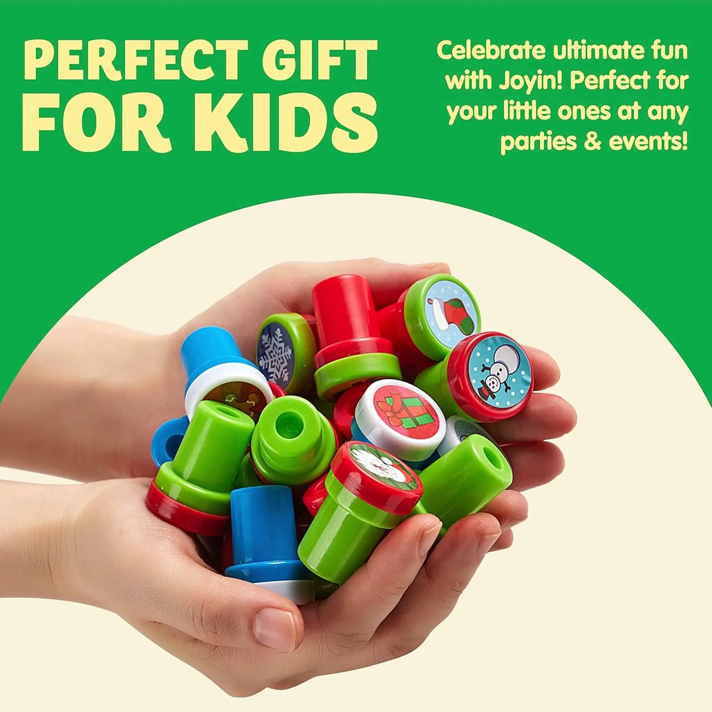 48 Pieces Christmas Assorted Stamps with Kids Self-Ink Stamper
