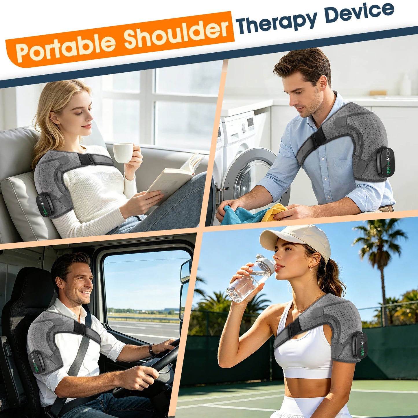 Electric, Cordless, Heating Shoulder Massager