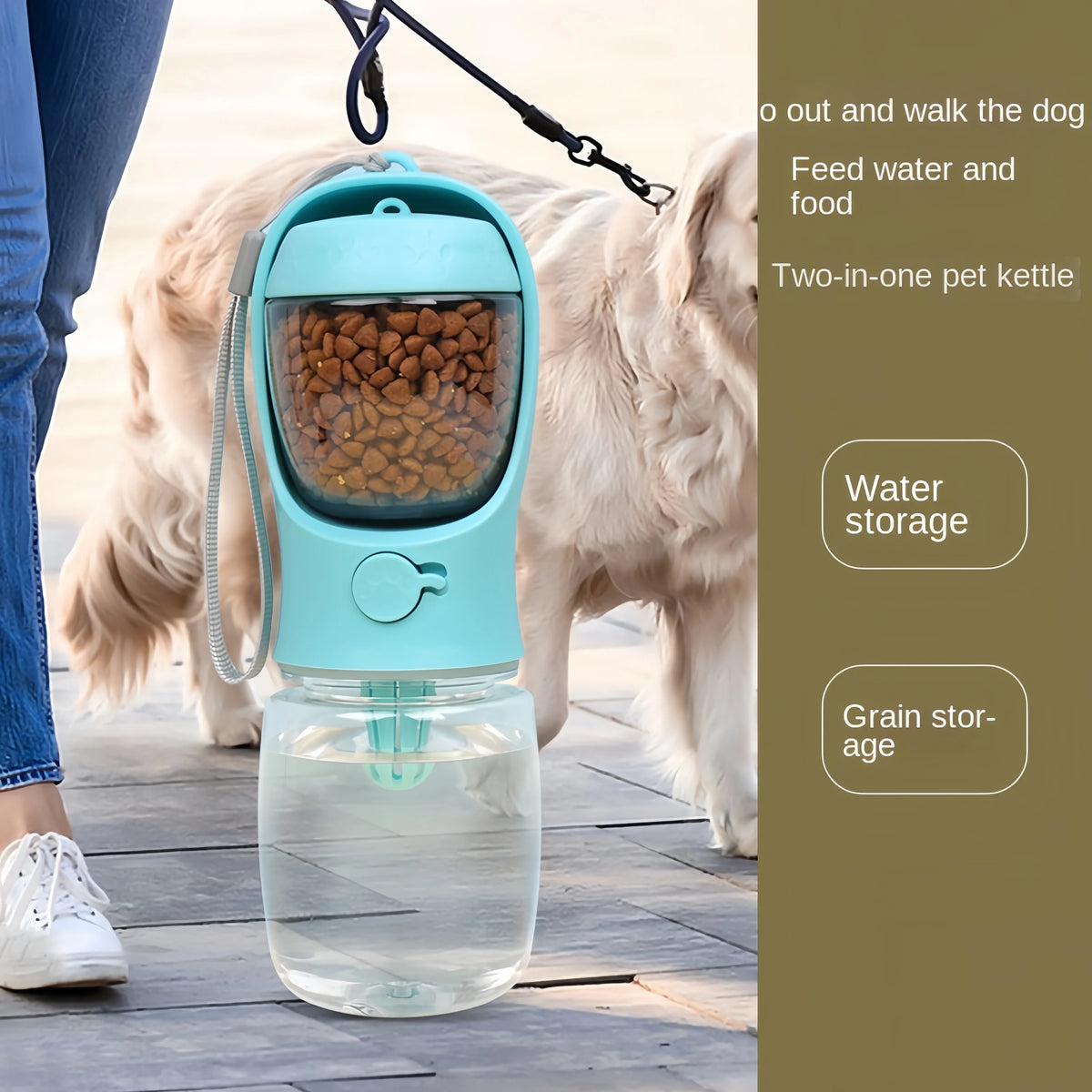 Portable Dog/Cat Water Bottle and Food Storage