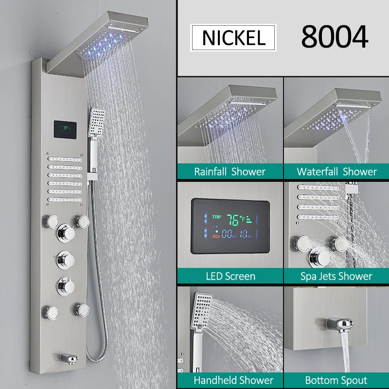 LED Shower Panel Tower System Faucet