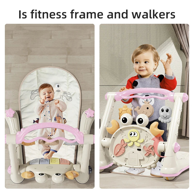 Baby/Toddler Multi-Function Four-in-One Baby Fitness Mat and Walker