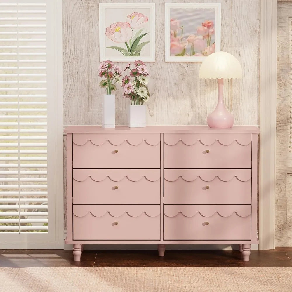 Girls Scalloped Dresser Drawers