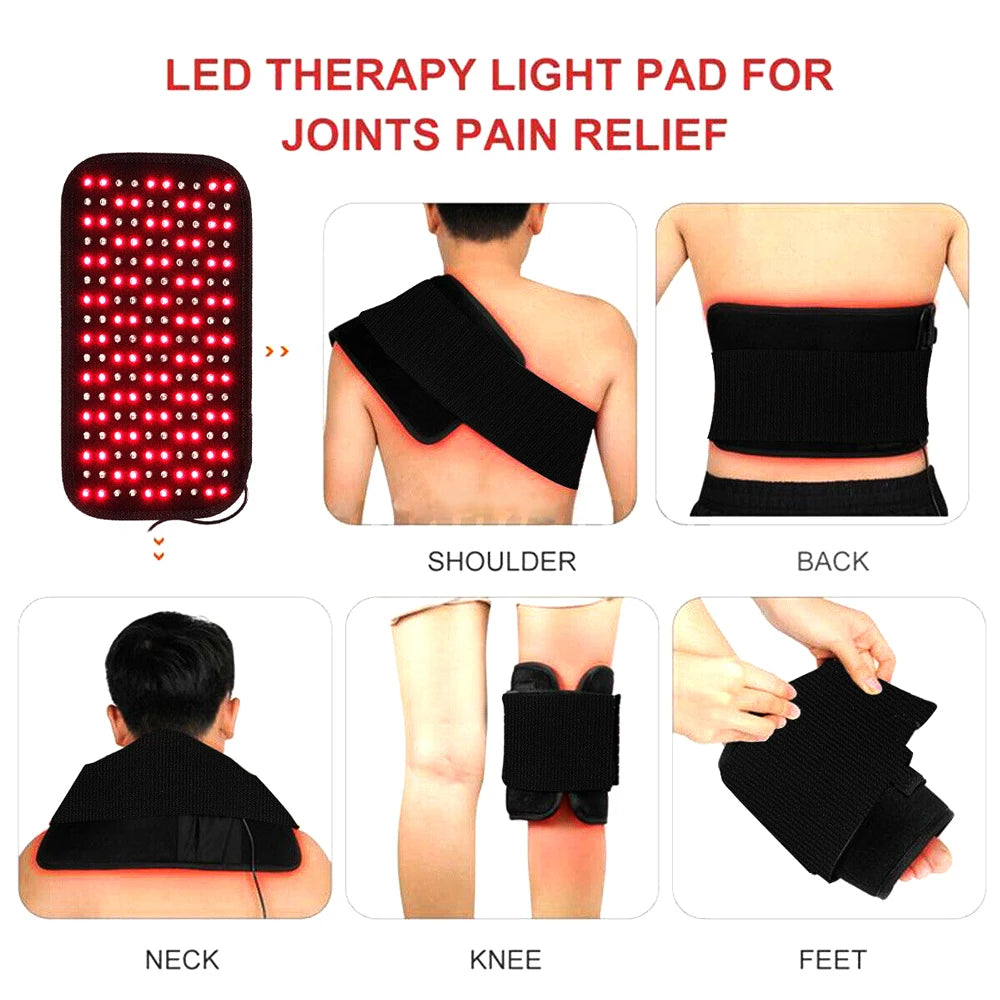Portable Heating Pad with Infrared LED Lights