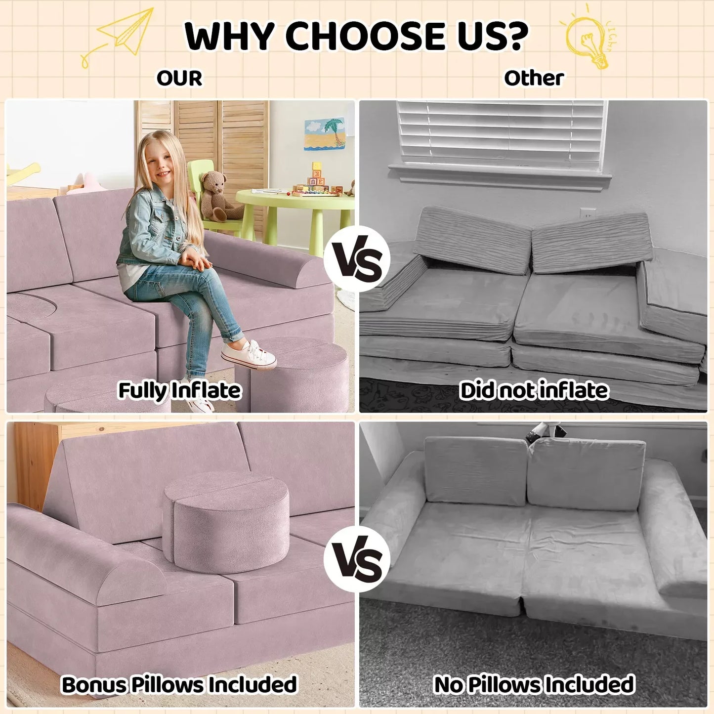Modular Kids Play Couch