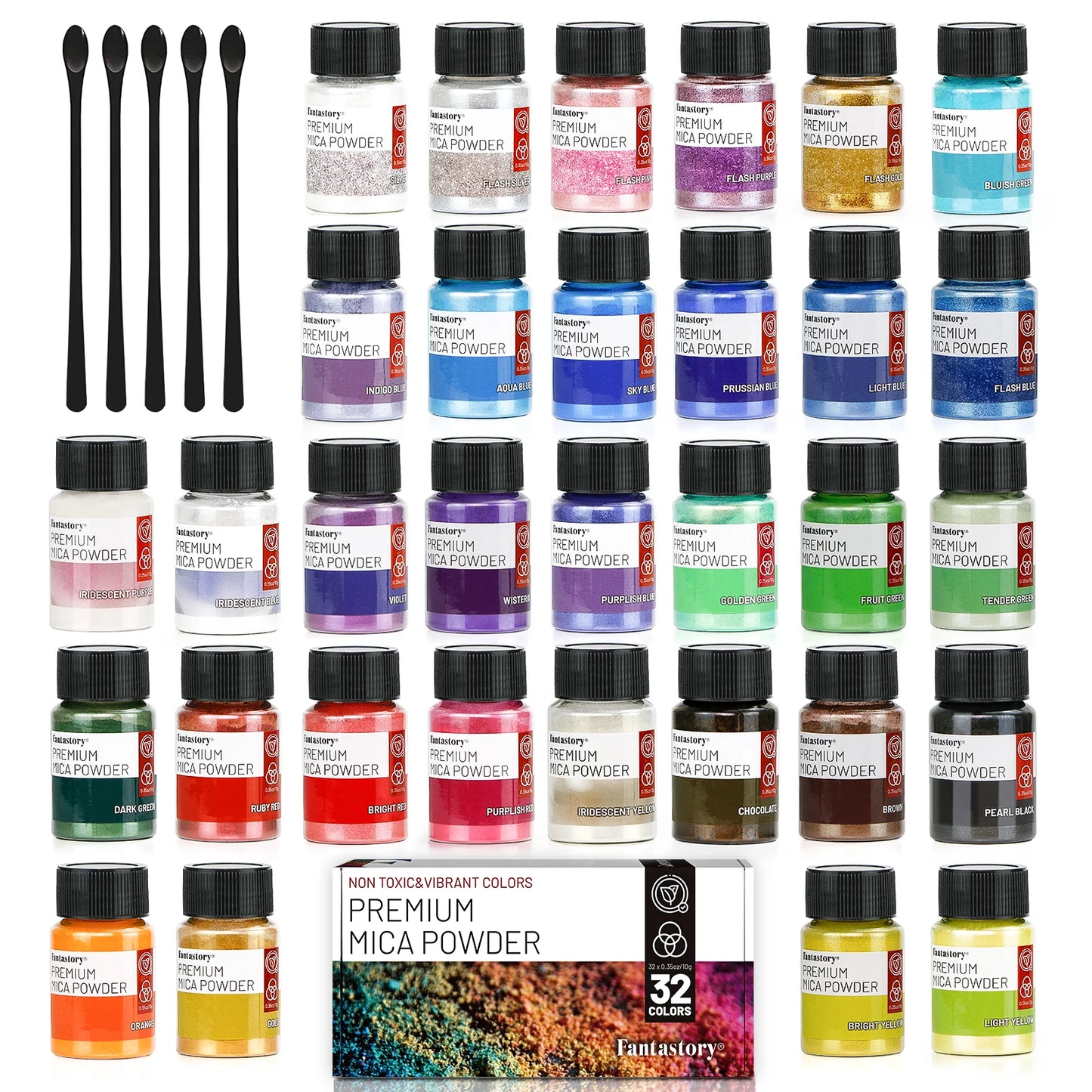 Mica Powder, 32 Colors