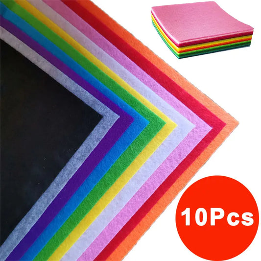 10-40Pcs Assorted Color Felt Fabric Sheets 1mm Thick